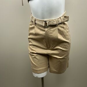 - SET ITALY high rise tan coloured shorts size 6